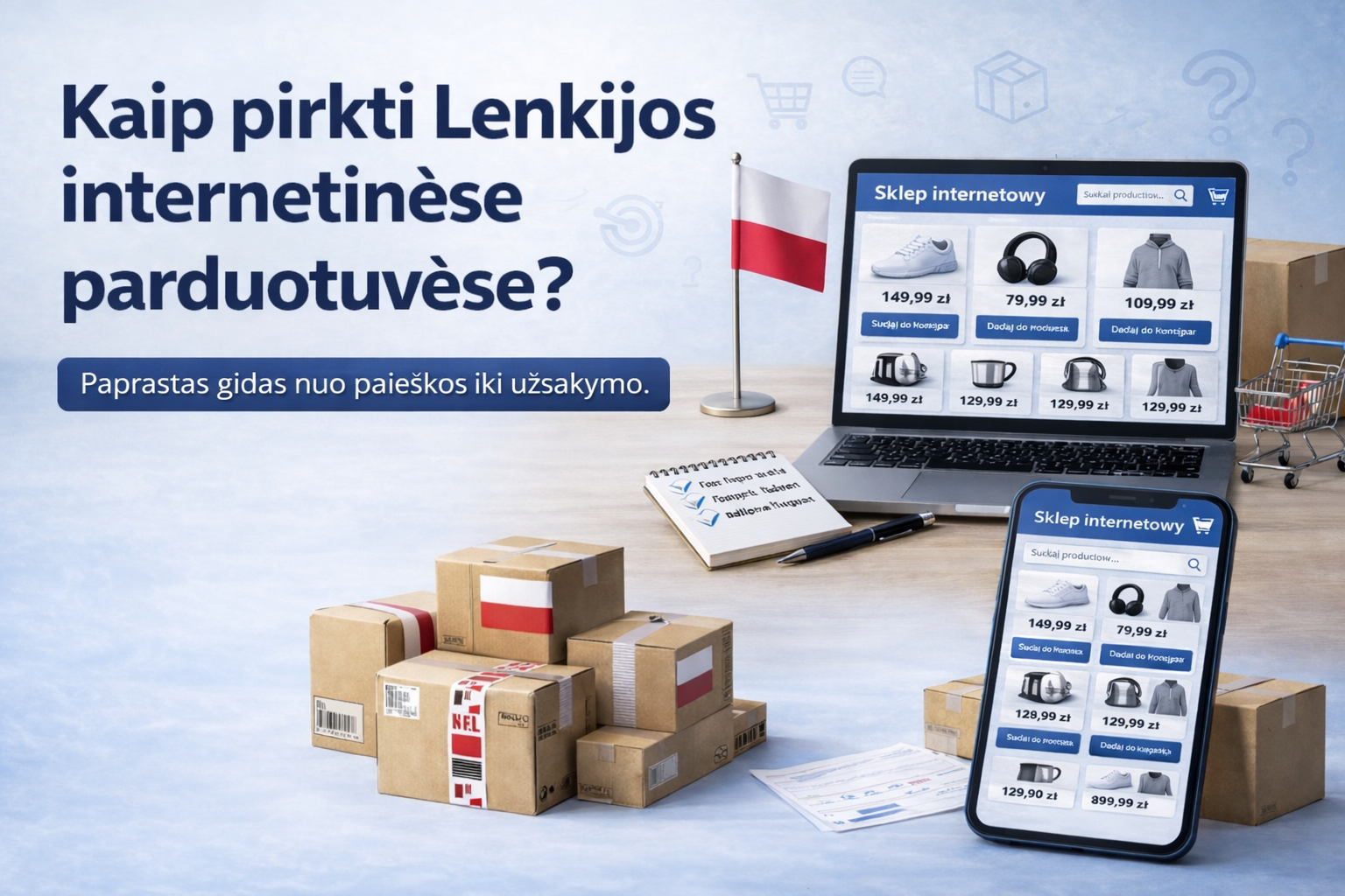 Kaip pirkti Lenkijos internetinėse parduotuvėse?